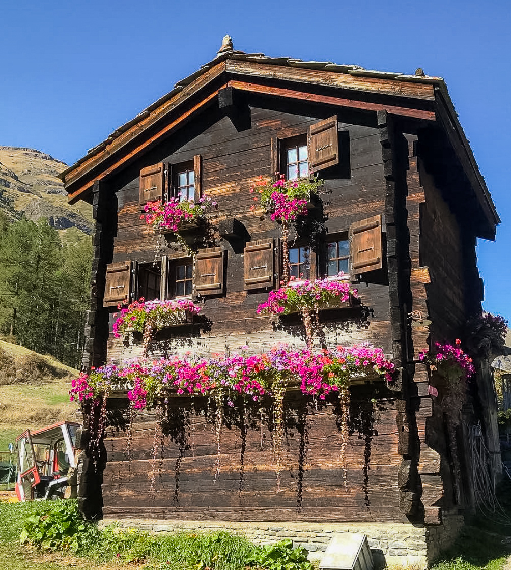 an old wooden house in Switzerland