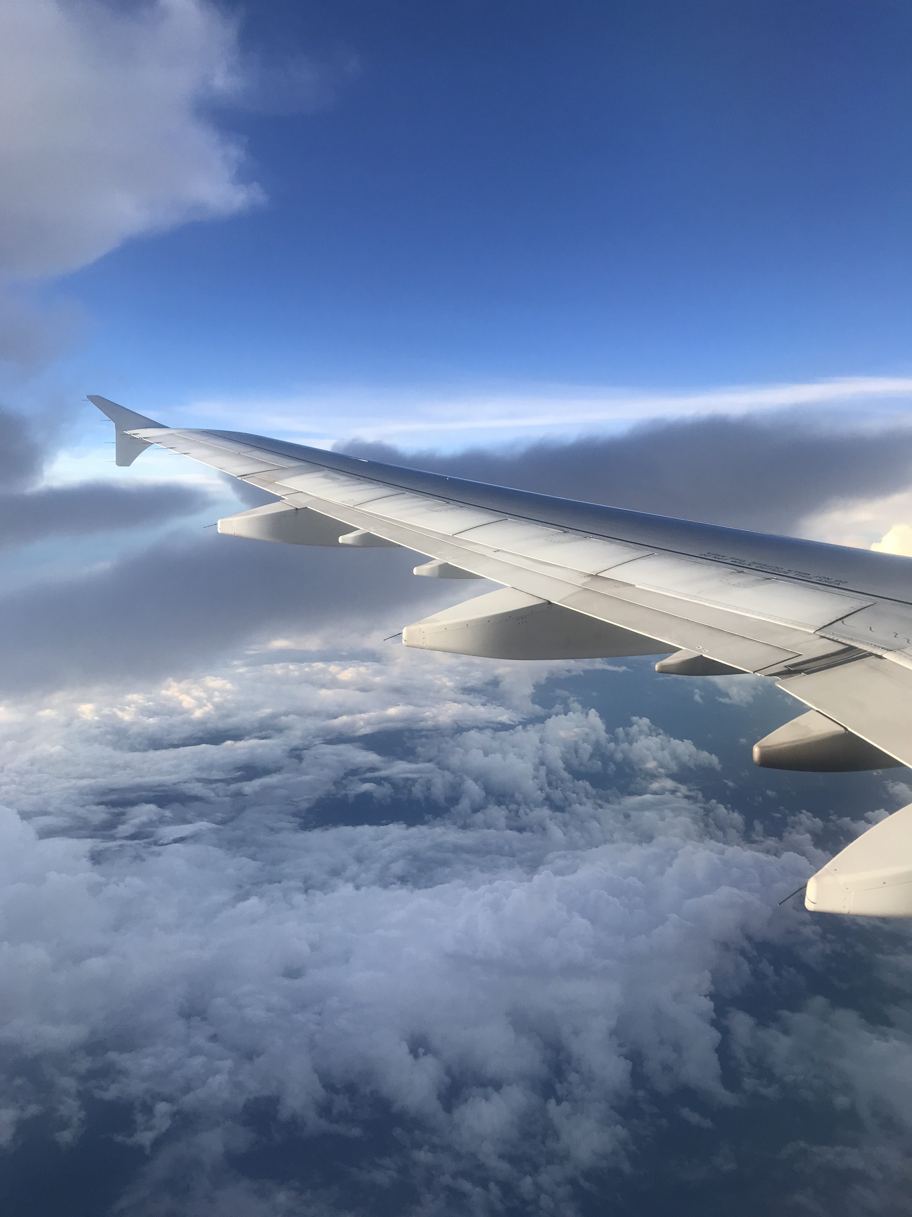 plane, clouds